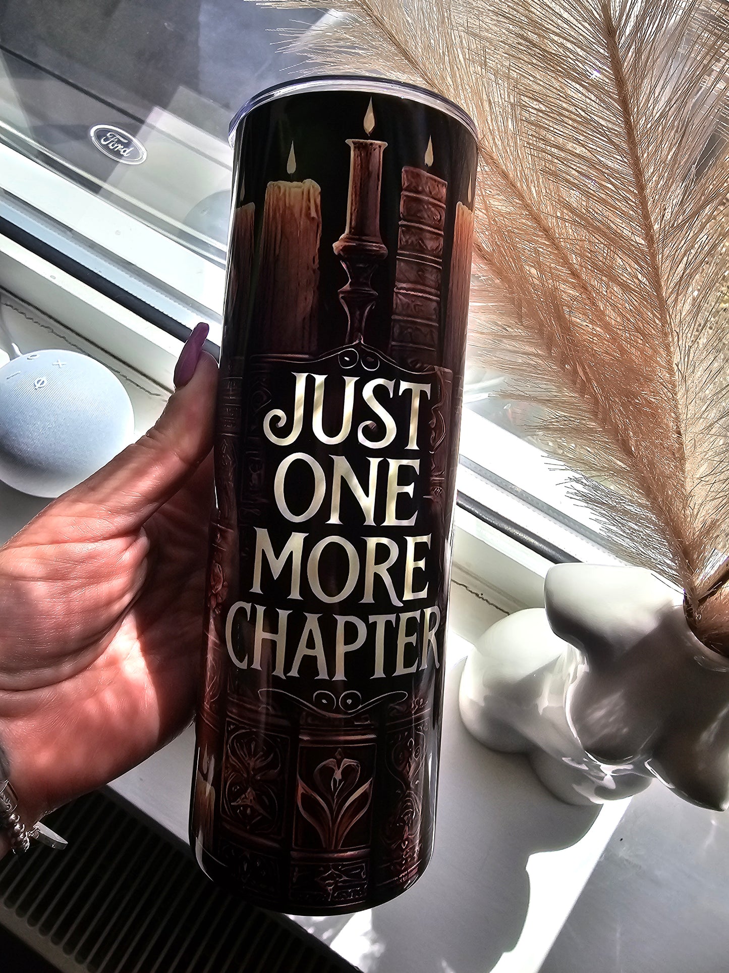 Book tumbler, just one more chapter